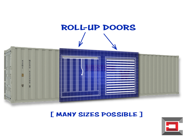 Shipping-Container-Modifications-For-Sale-Roll-up-Door-Installed